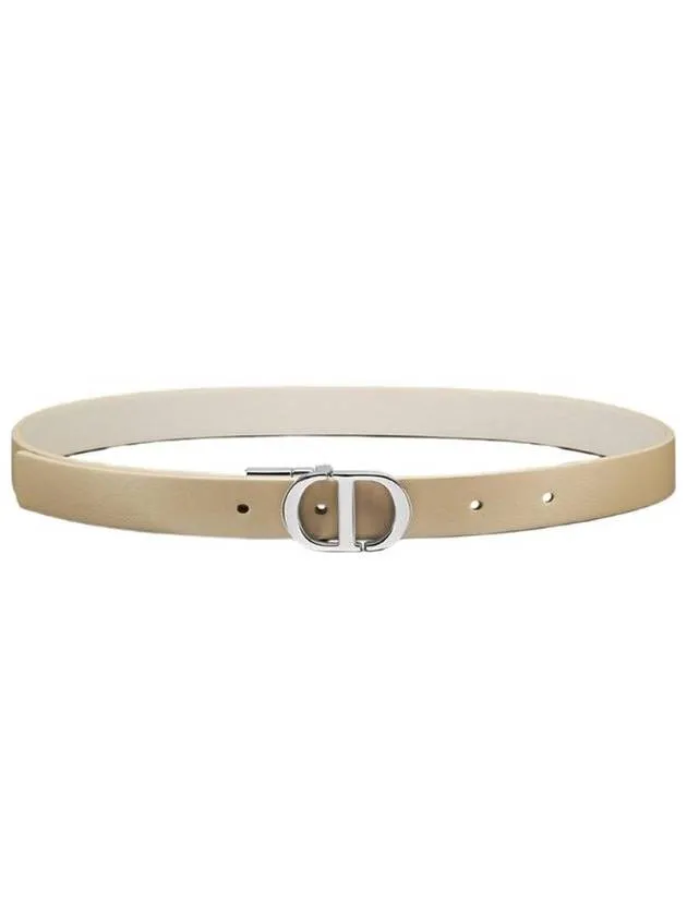 30 Montaigne Reversible Leather Belt Latte Beige