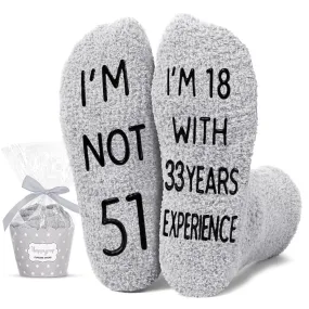 51st Birthday Gifts Ideas for Men - Socks for 51 Year Old Middle Aged Man, 51st Birthday Gifts for Him, 51 Year Old Gifts for Male