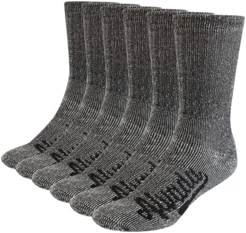 Alvada Merino Wool Hiking Socks Thermal Warm Crew Winter Boot Sock For Men & Women 3 Pairs