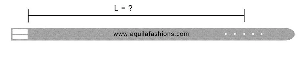 Aquila double calfskin leather replacement belt straps (for clip buckles)