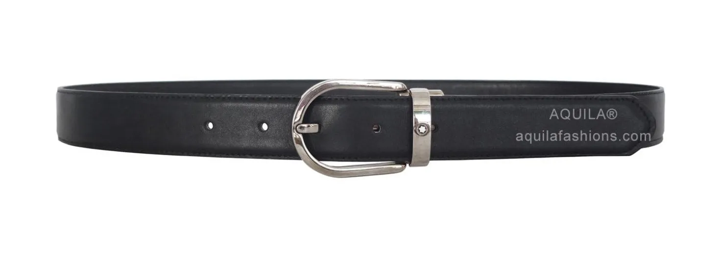 Aquila double calfskin leather replacement belt straps (for clip buckles)