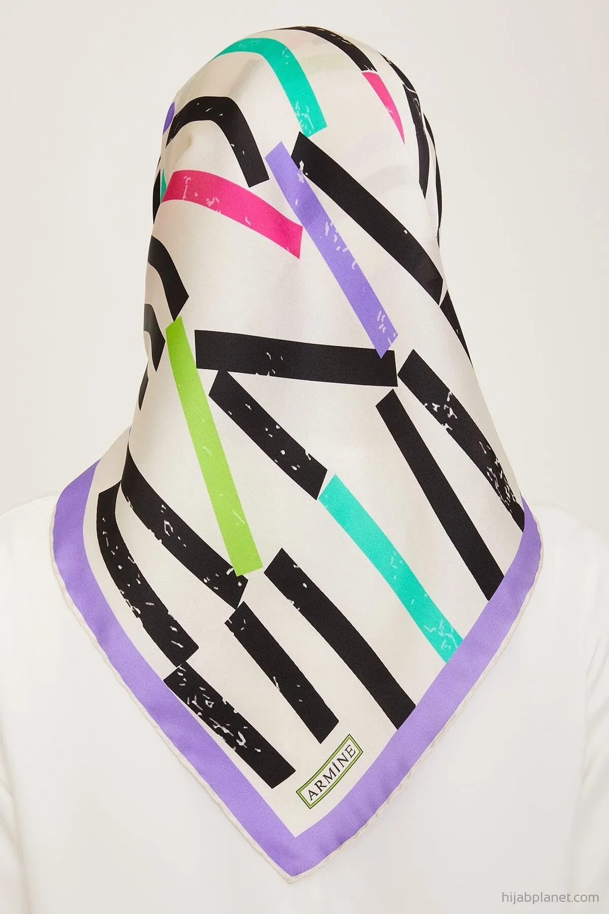 Armine Geometric Silk Scarf #4