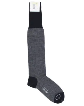 Attolini Wool Socks Midnight Blue Gray US 10.5 - EUR 43 Over The Calf