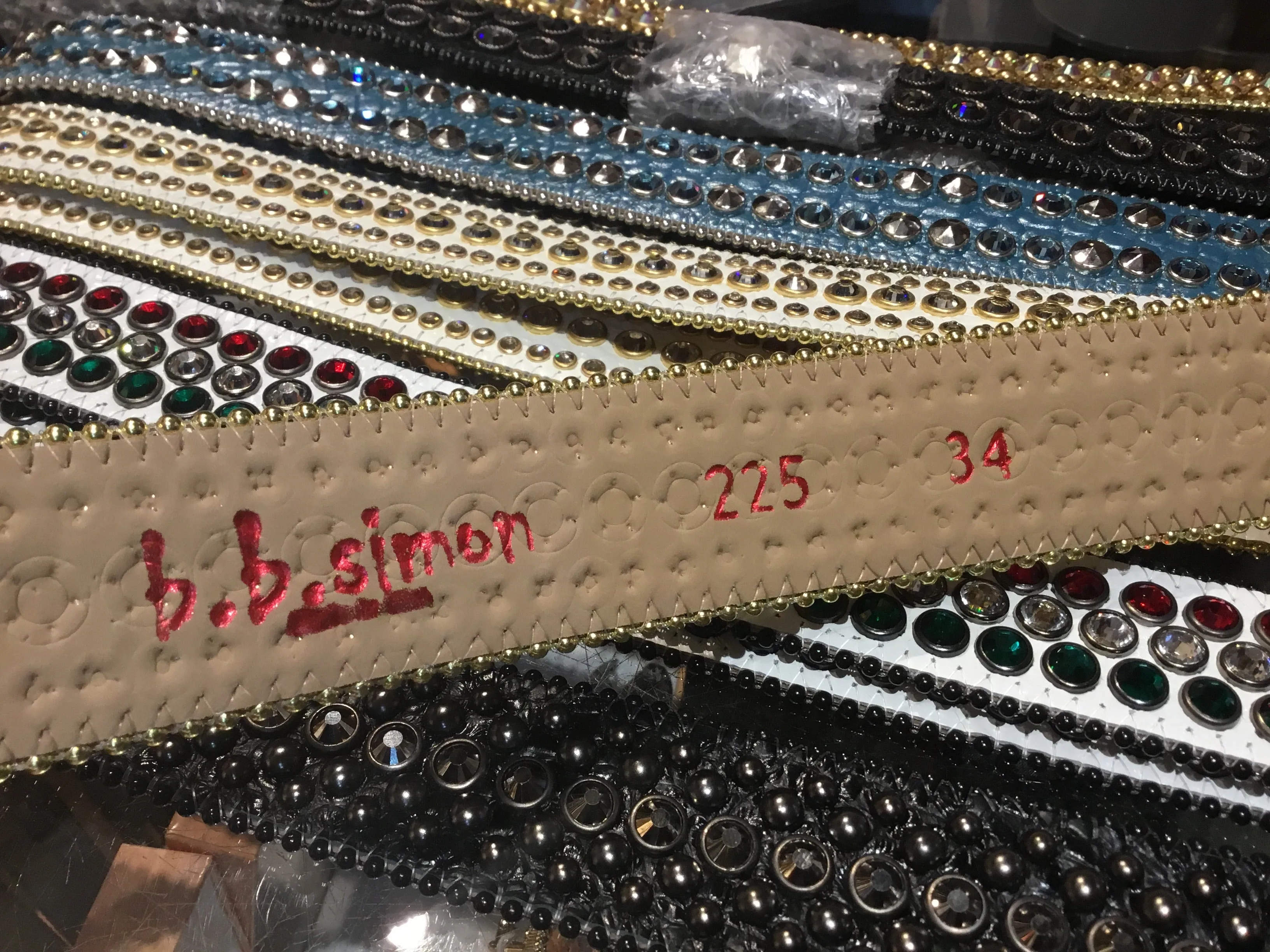 b.b. Simon " Golden Cranium" Crystal Belt