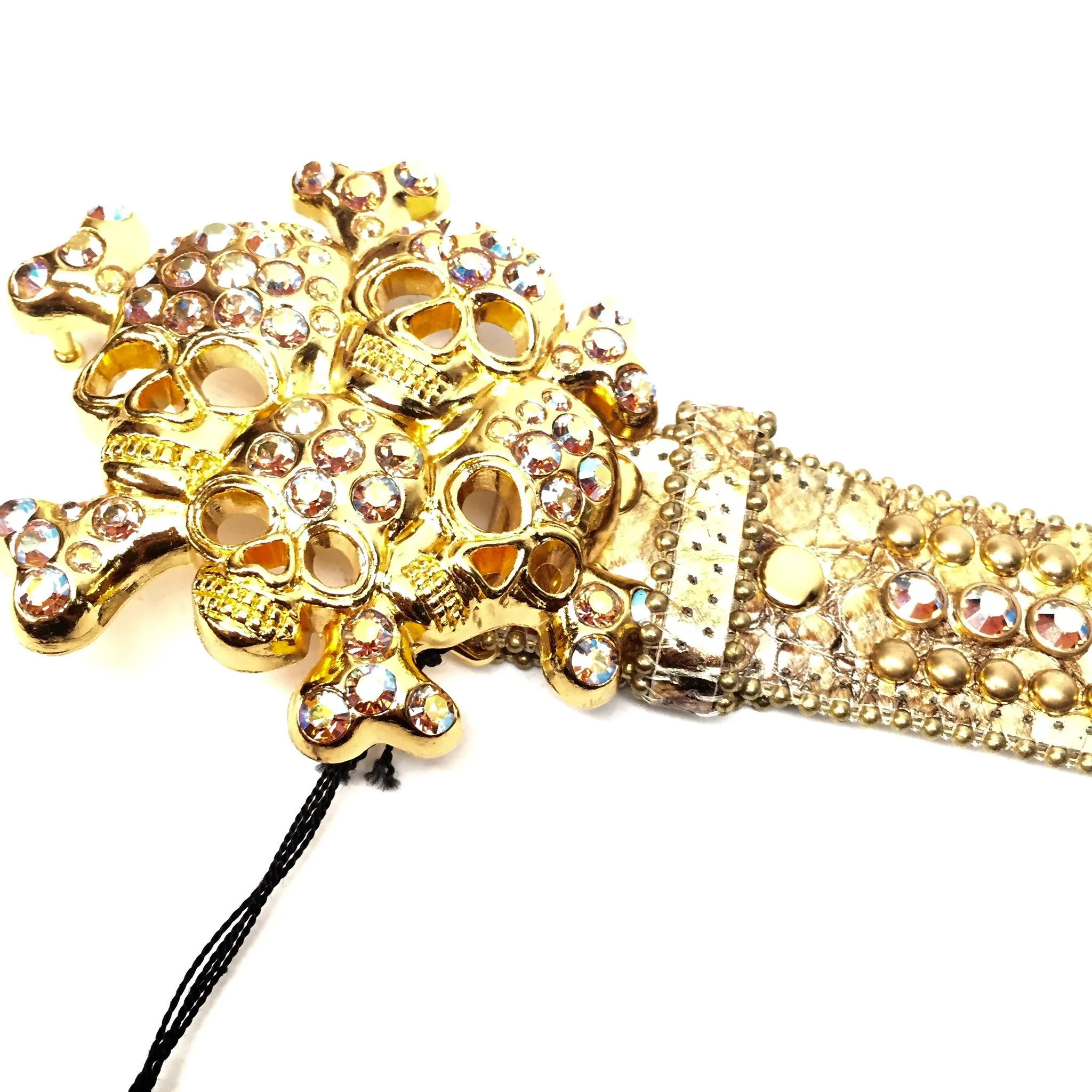 b.b. Simon " Golden Cranium" Crystal Belt