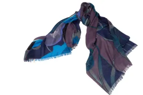 Blue Lotus Silk Cashmere Scarf