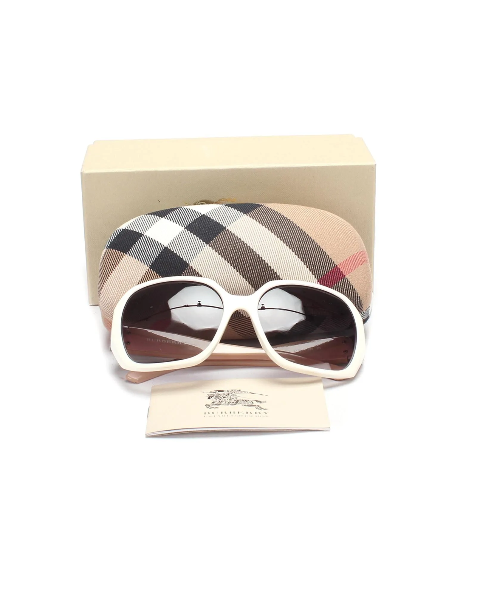 BURBERRY Women's Oversized Gradient Sunglasses in White