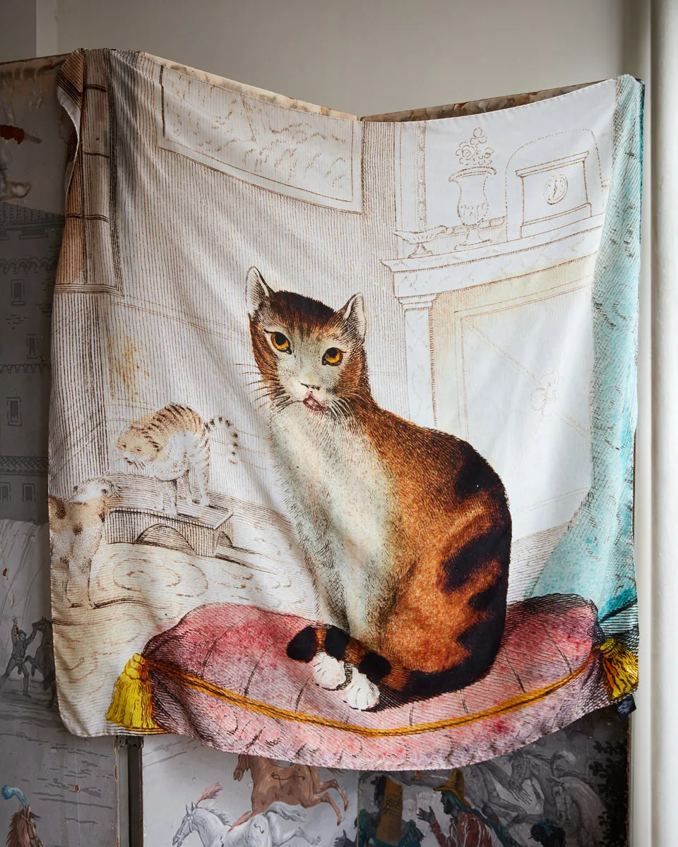 Calm Cat Silk Scarf