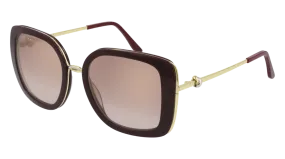 Cartier Women's Trinity Double C Décor Square Sunglasses CT0246S