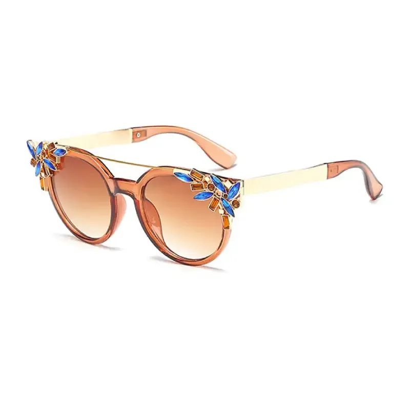 Cat Eye Fancy Rhinestones Sunglasses