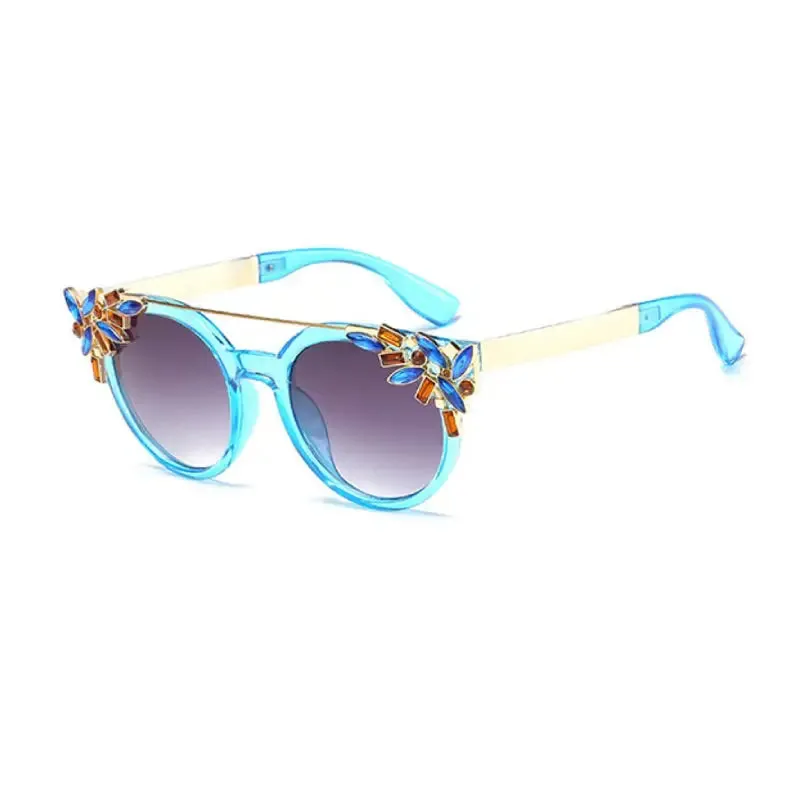 Cat Eye Fancy Rhinestones Sunglasses