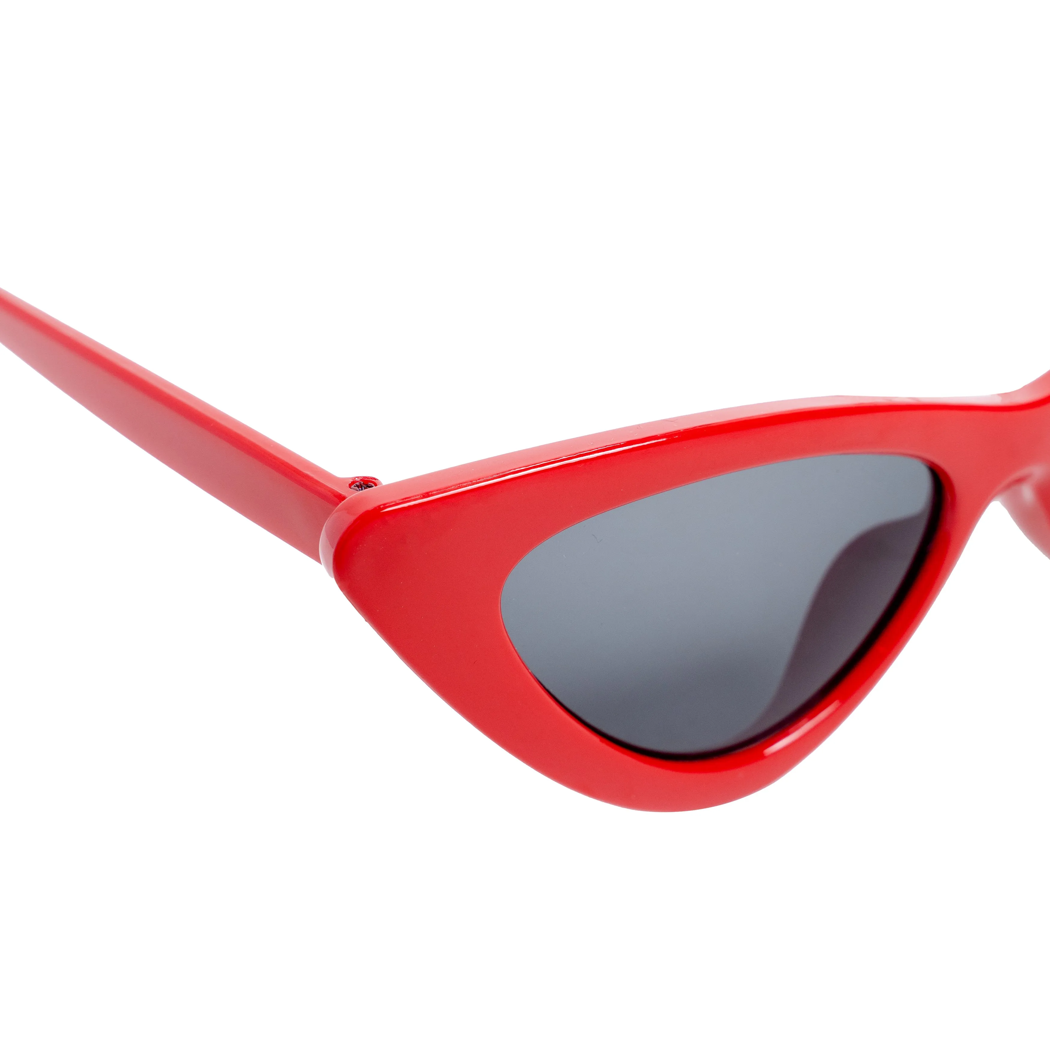 Chokore Retro Cat-Eye Sunglasses with UV 400 Protection (Red)