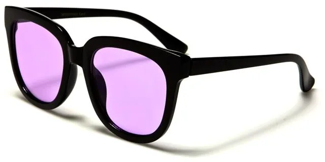 Designer Clear Coloured Lens Round Cat Eye Sunglasses for Women