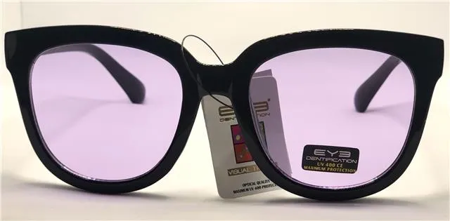 Designer Clear Coloured Lens Round Cat Eye Sunglasses for Women