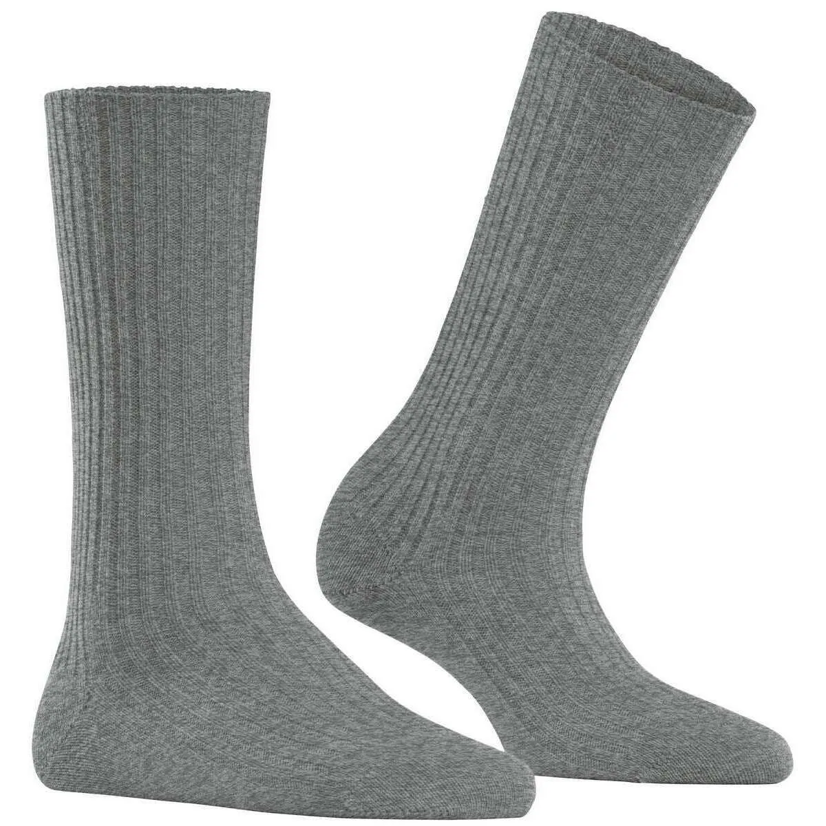 Falke Cosy Wool Boot Socks - Light Grey Mel