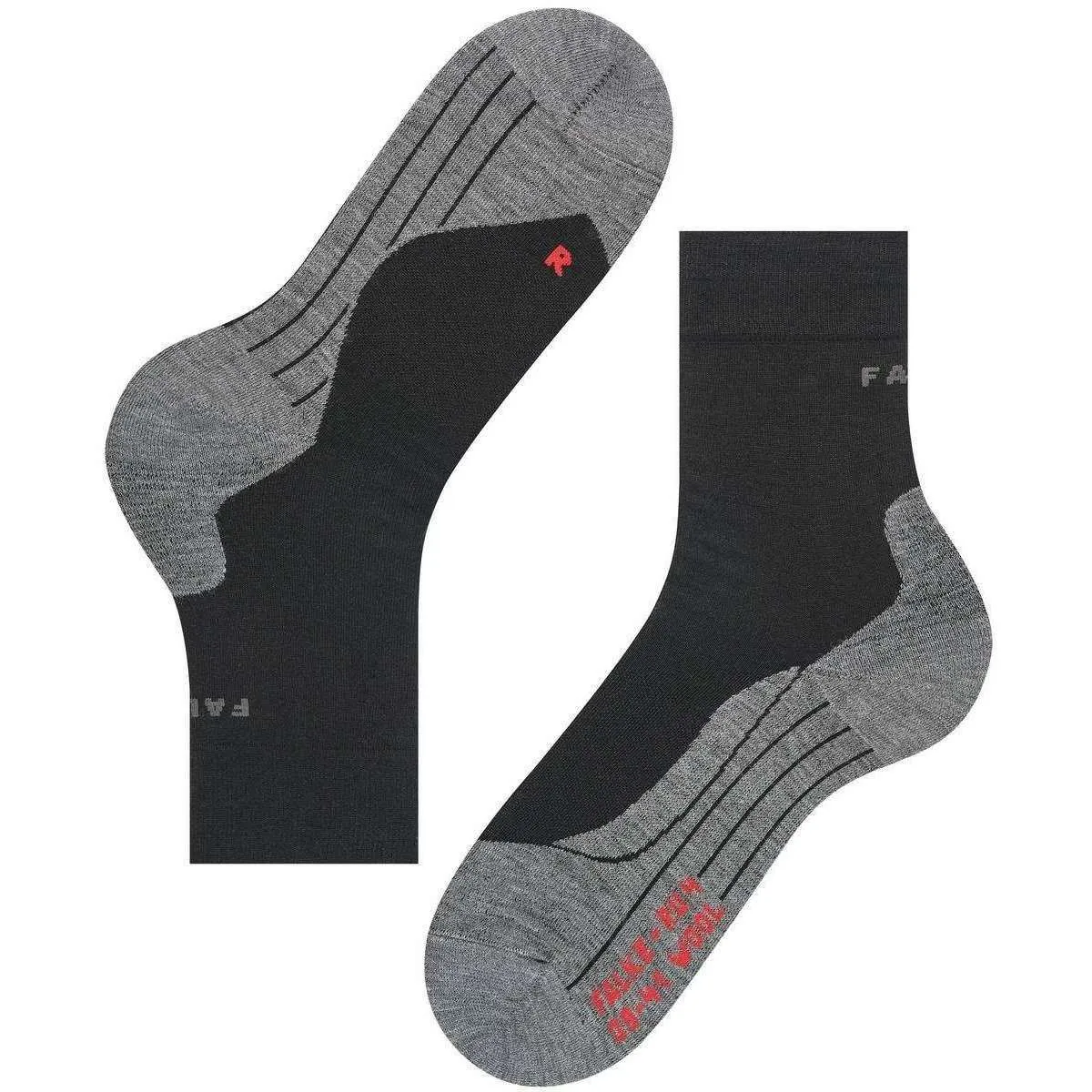 Falke Running 4 Wool Socks - Black/Grey