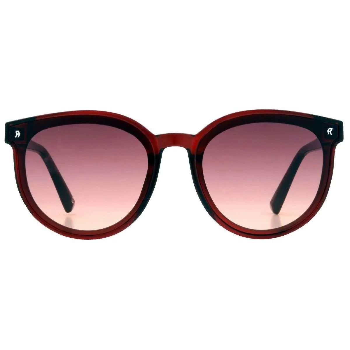 French Connection Oversized Round Sunglasses - Dark Wine Burgundy