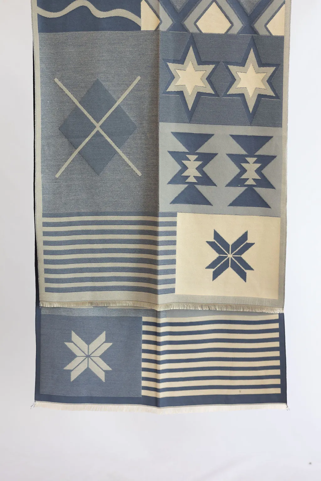 Geometric Scarf - Blue