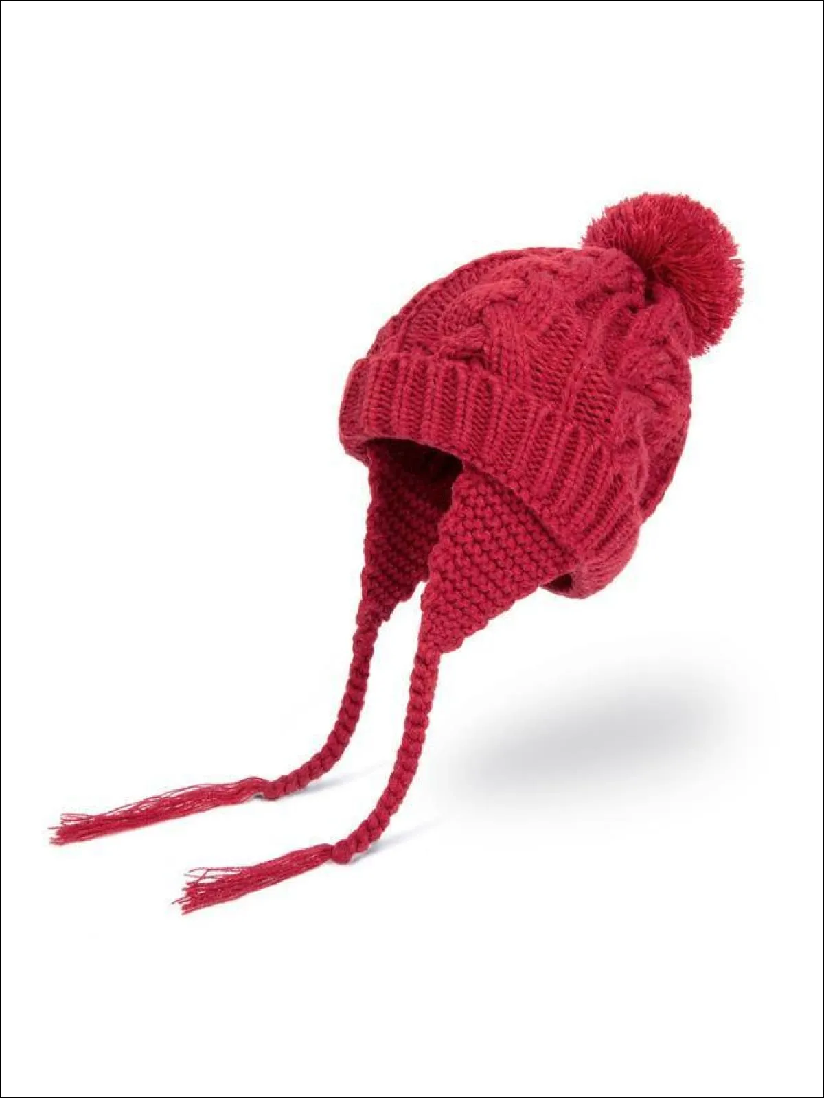 Girls Pom Pom Knitted Hat