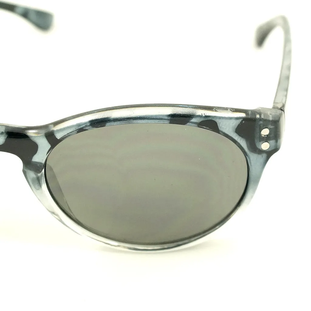 Gray Retro Round Sunglasses