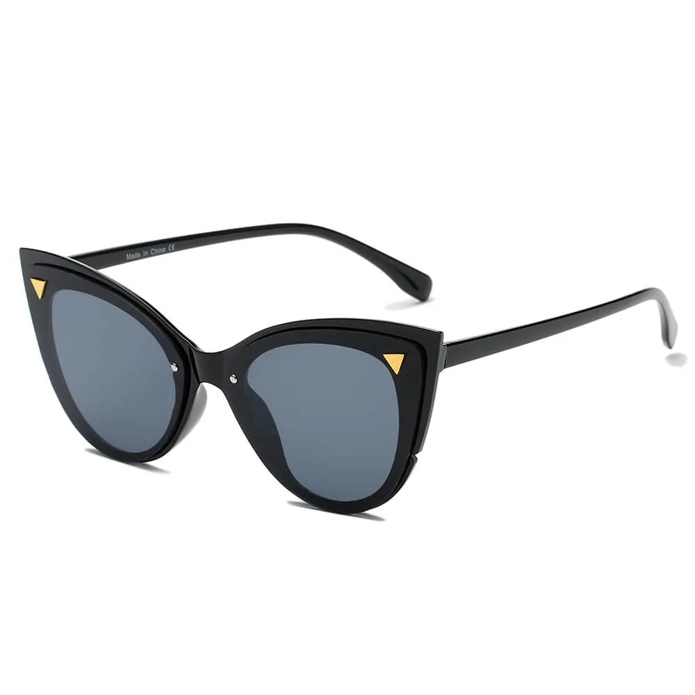 GRENOBLE | Women Retro Fashion Round Cat Eye Sunglasses