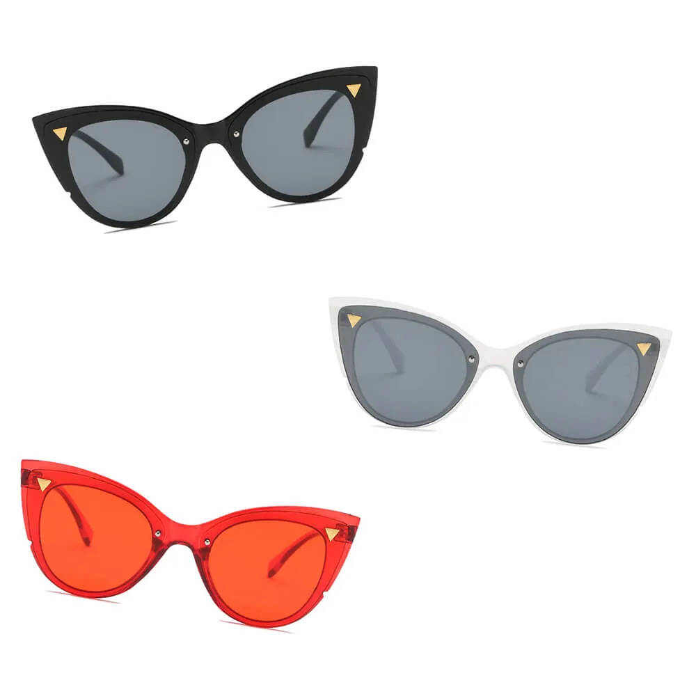 GRENOBLE | Women Retro Fashion Round Cat Eye Sunglasses