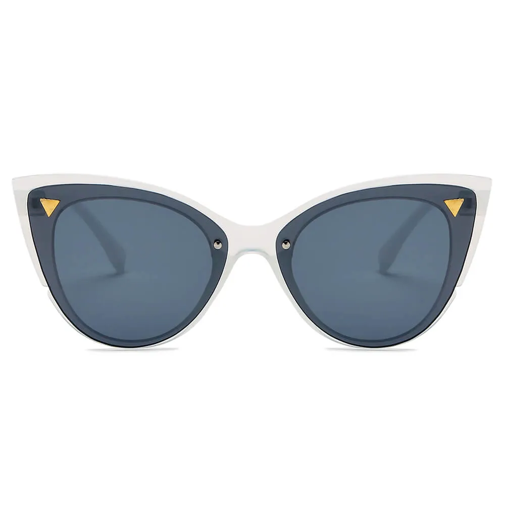 GRENOBLE | Women Retro Fashion Round Cat Eye Sunglasses