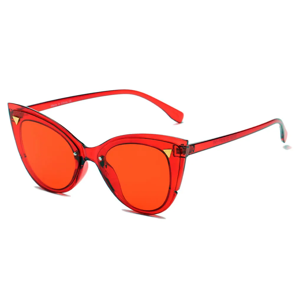 GRENOBLE | Women Retro Fashion Round Cat Eye Sunglasses