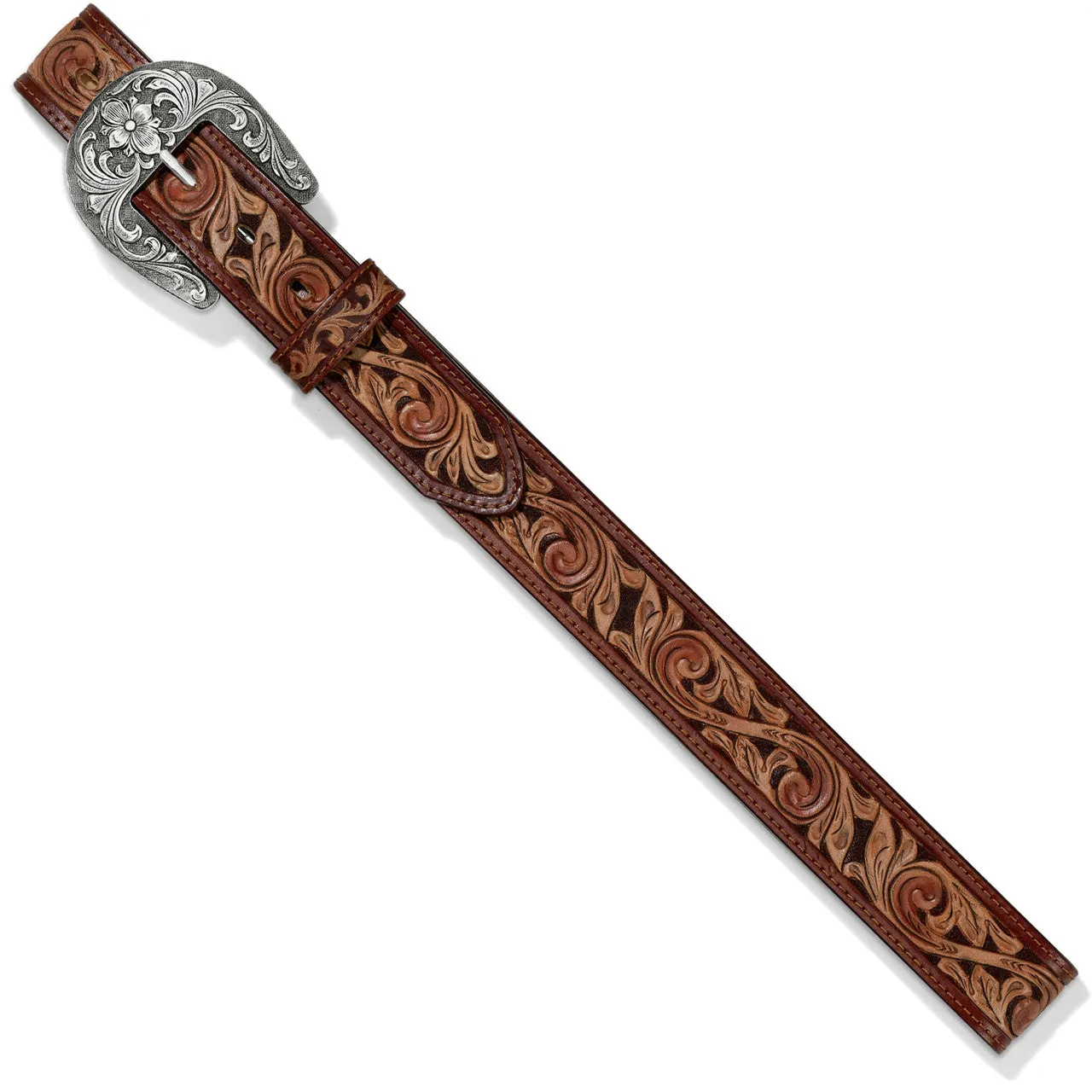 Hand Tooled De Leon Leather Belt by Leegin C42594