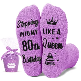 HAPPYPOP 80th Years Old Birthday Gifts for Women - Gift Ideas for 80 Year Old Female, Socks for 80 Year Olds, Best Gifts for 80 Year Old Elderly