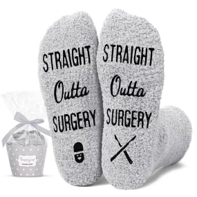 HAPPYPOP Surgery Recovery Socks - Healing Socks, Get Well Soon Gifts For Women, After Surgery Recovery Gifts For Women