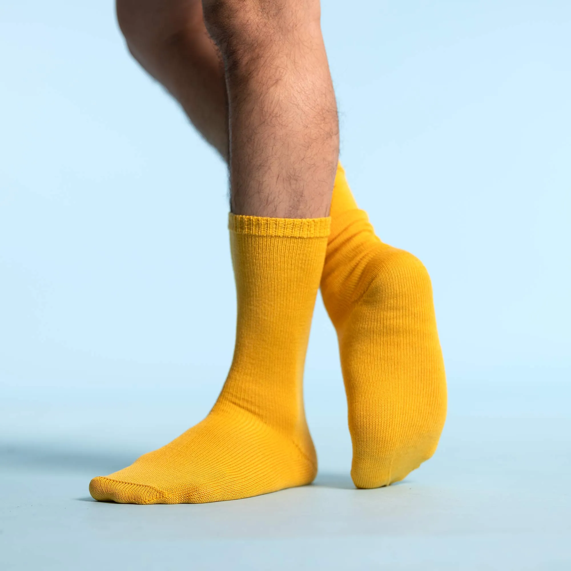 HARTFORD Elastic-free 100% Organic Merino Wool Crew Socks (2-Ply) (No Polyester, No Latex, No Spandex, No Nylon, No Polyamide, No Plastic, No Synthetics) (100% Biodegradable)