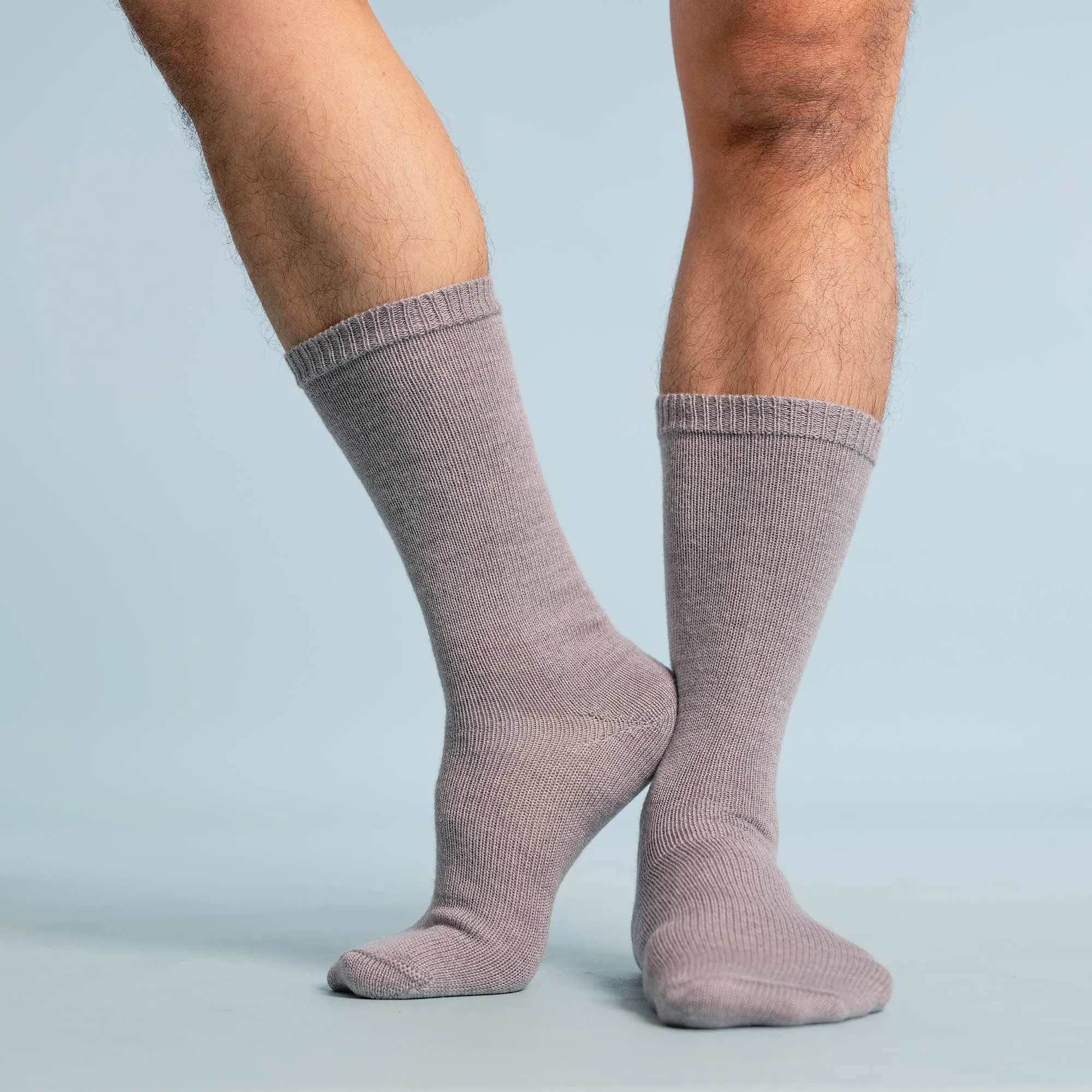 HARTFORD Elastic-free 100% Organic Merino Wool Crew Socks (2-Ply) (No Polyester, No Latex, No Spandex, No Nylon, No Polyamide, No Plastic, No Synthetics) (100% Biodegradable)