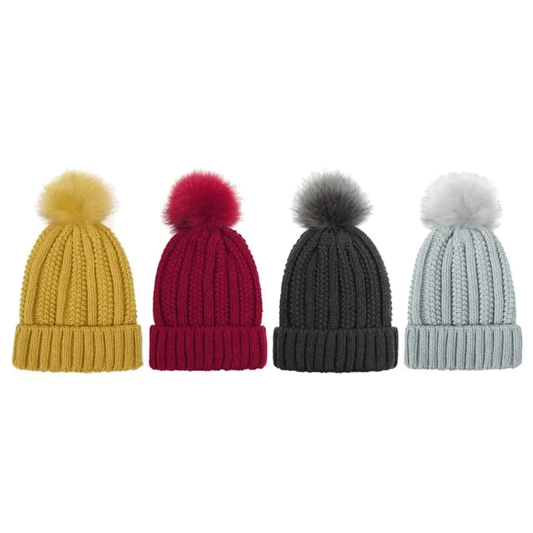 High Quality Winter Knitted Pom Hats - WH235