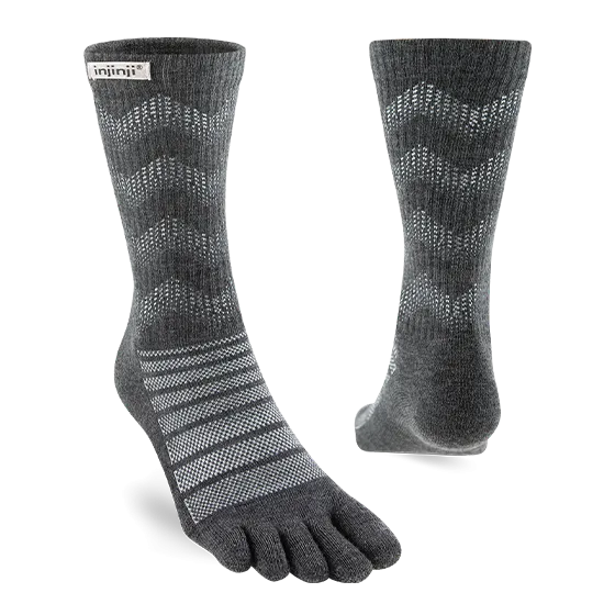 Injinji Outdoor Midweight Crew Wool Socks - NEW