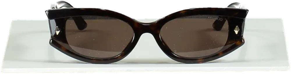 Jimmy Choo Tortoise Shell Cat Eye Sunglasses One Size