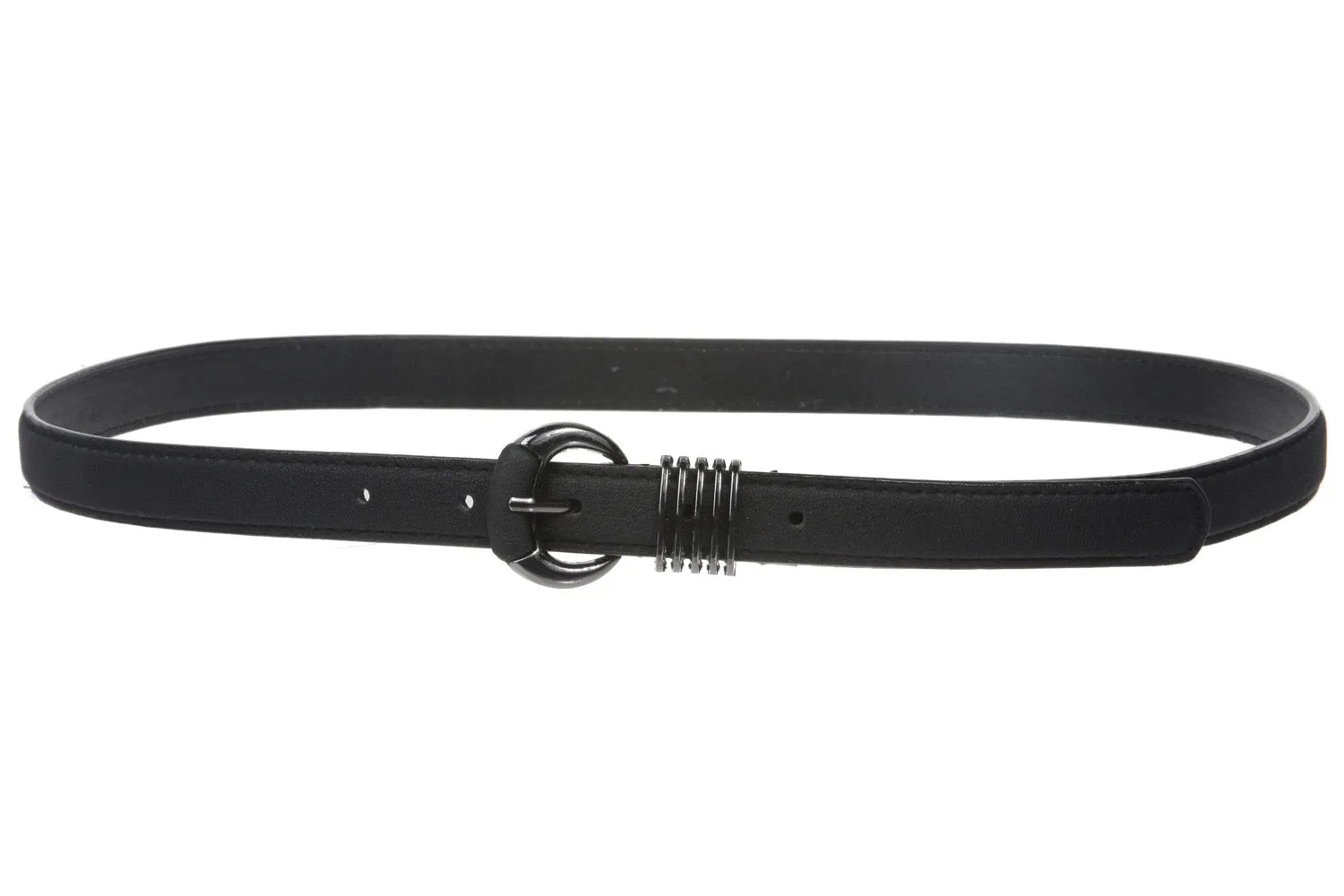 Ladies 20mm Plain Non Leather Skinny Belt