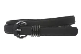 Ladies 20mm Plain Non Leather Skinny Belt