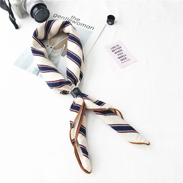 Line fashion printed silk fabric charming texture high-grade temperament spring and autumn simple fashion ladies scarf