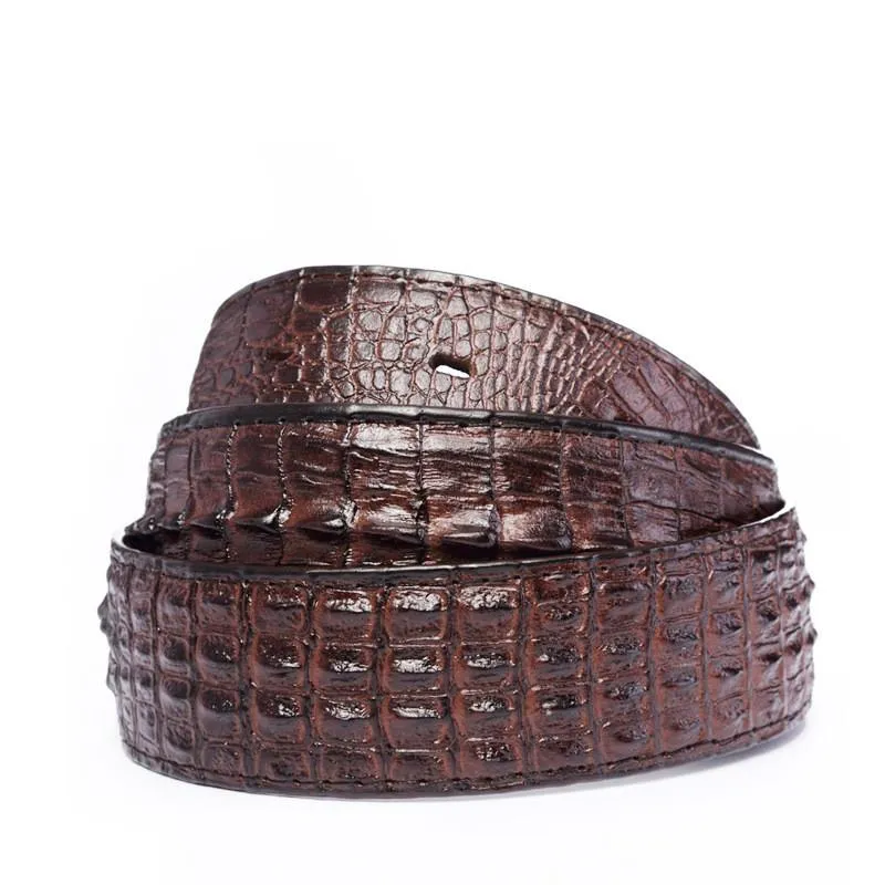 Luxury Crocodile Buckle Leather Belt