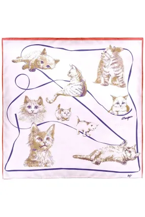 MANIPURI - Cat Ribbon Scarf in Purple