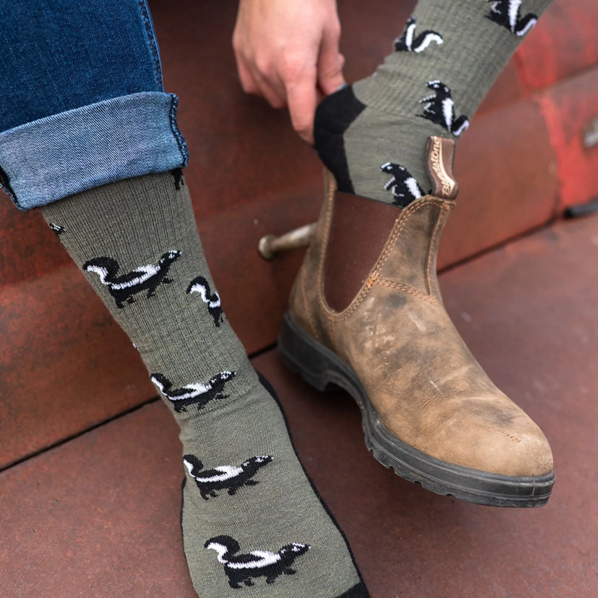 Men's Skunk Merino Wool Socks