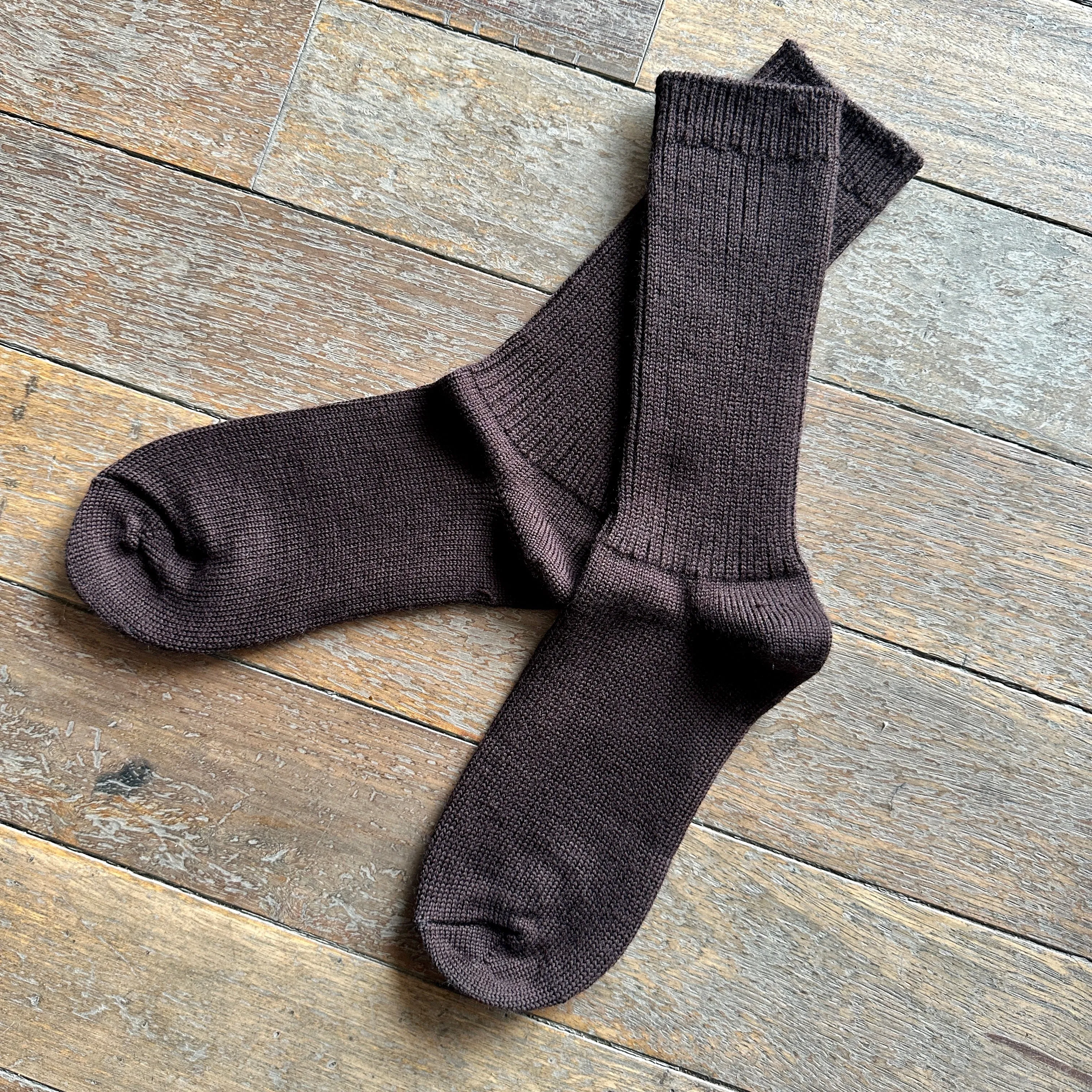 Milo and Dexter // Merino Socks Dark Brown