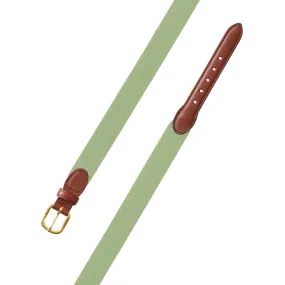 Mint Green Belgian Stretch Leather Tab Belt