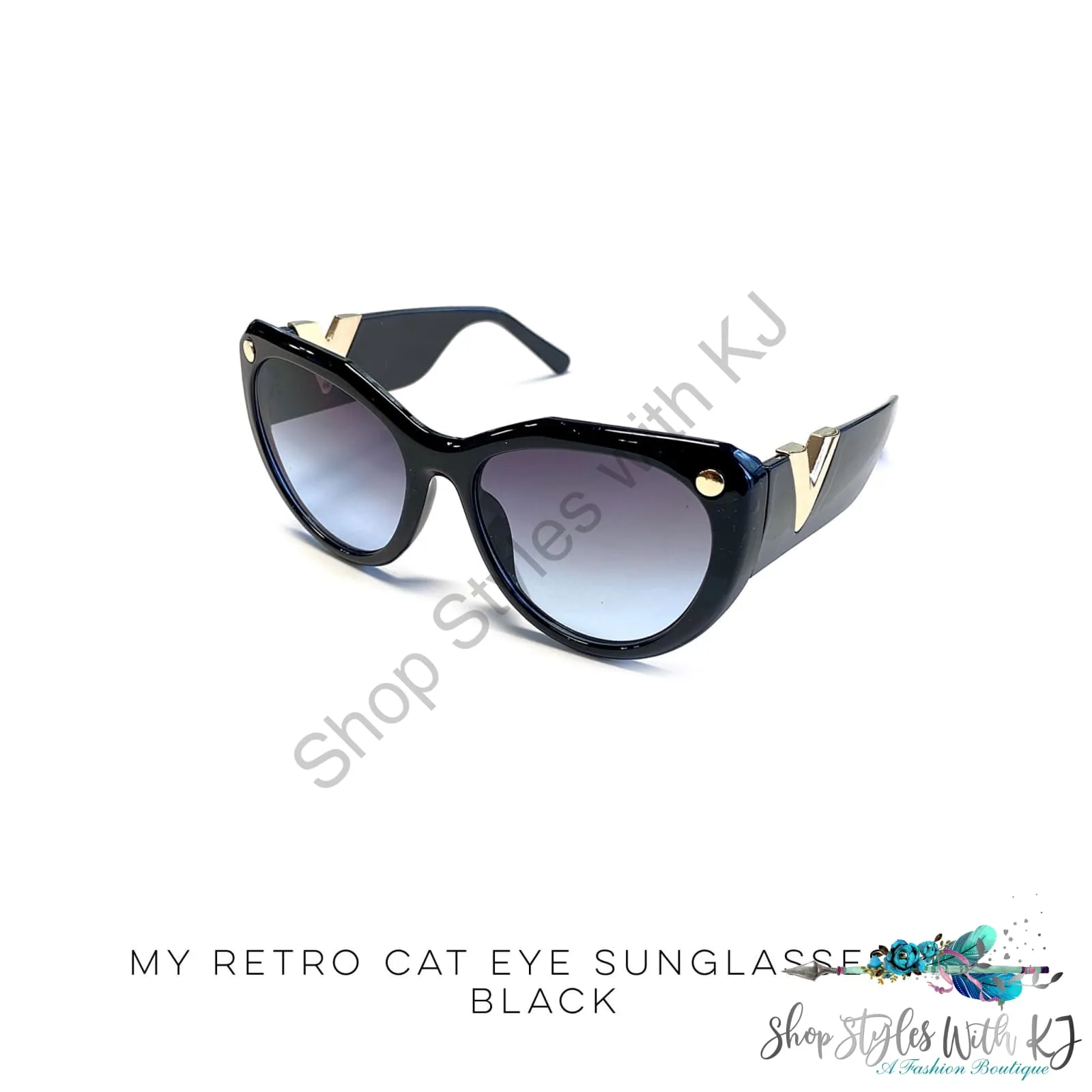 My Retro Cat Eye Sunglasses in Black