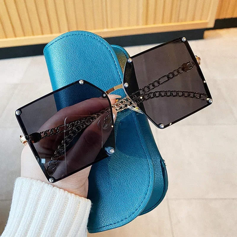 New Fashion Oversize Gradient Sunglasses For Women