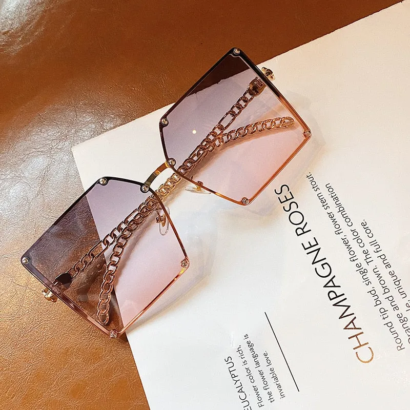 New Fashion Oversize Gradient Sunglasses For Women