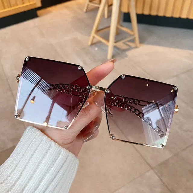 New Fashion Oversize Gradient Sunglasses For Women