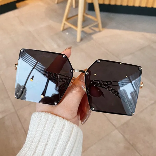 New Fashion Oversize Gradient Sunglasses For Women