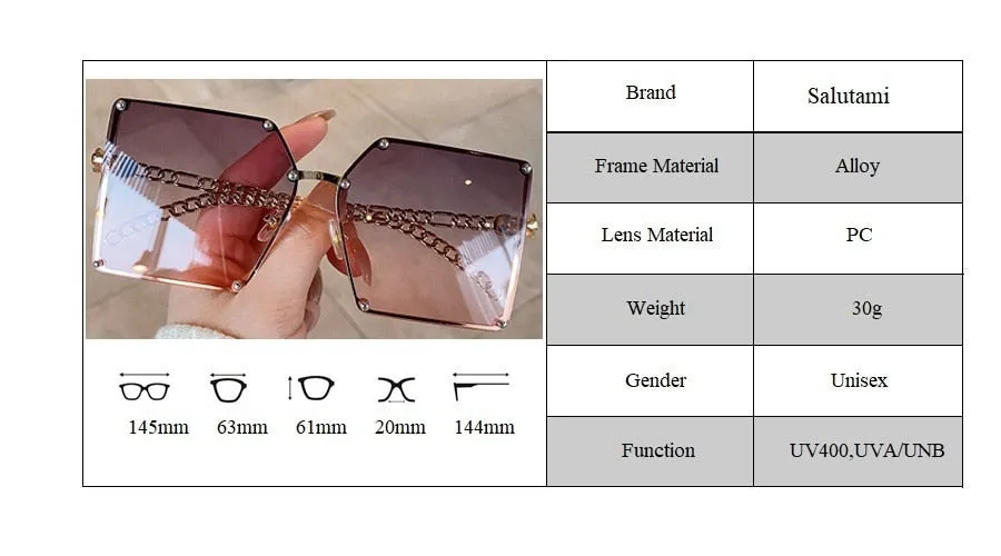 New Fashion Oversize Gradient Sunglasses For Women